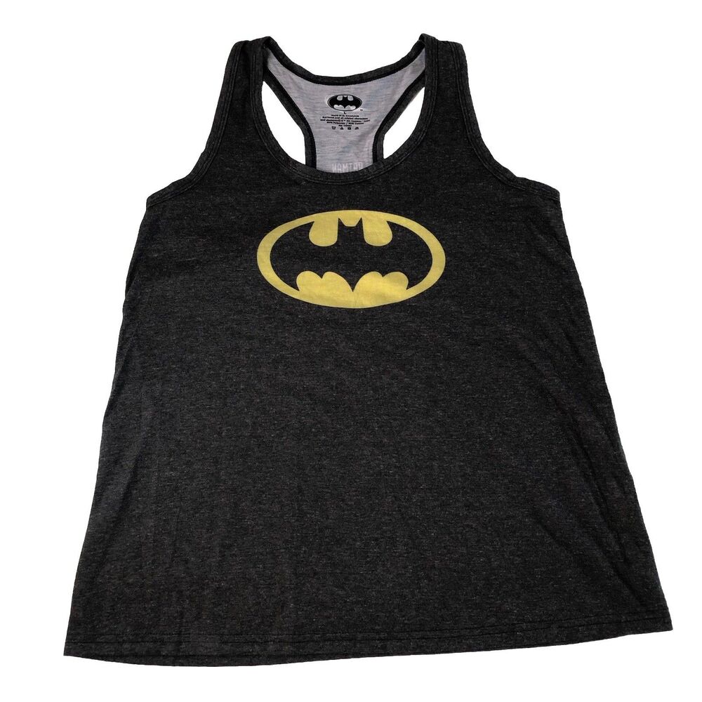 Headsweats Batman 80 Years Racerback Tank Top Gray Long Live The Bat Workout L